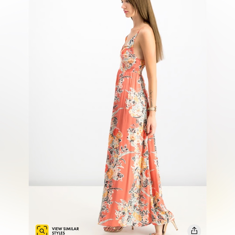 Free People Intimately Through The Vine Maxi Dress Combo Sz L Floral Crunch - Picture 3 of 16